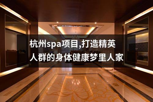 杭州spa项目,打造精英人群的身体健康梦里人家
