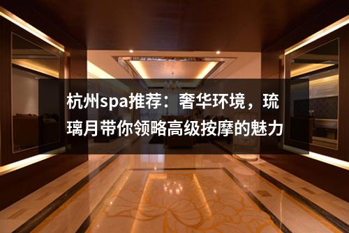 杭州spa推荐:奢华环境,琉璃月带你领略高级按摩的魅力